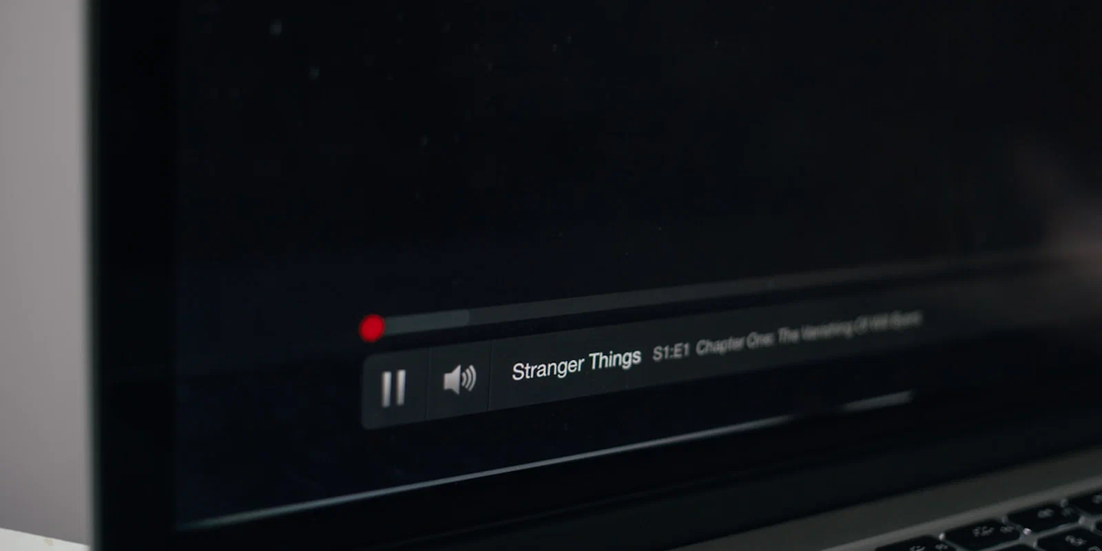 A video playing on a laptop screen